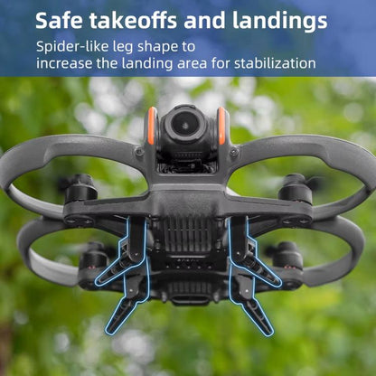 Pata de cabra protectora con estabilizador y tren de aterrizaje mejorado de altura plegable para DJI Avata 2 (naranja) — ima…