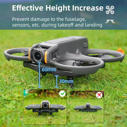 Pata de cabra protectora con estabilizador y tren de aterrizaje mejorado de altura plegable para DJI Avata 2 (naranja) — ima…