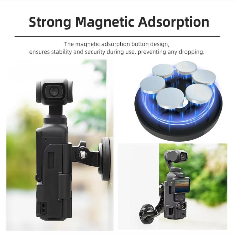 Juego de 6 piezas, soporte magnético, base fija, clip trasero, adaptador, bisel, accesorios para DJI Osmo Pocket 3 — imagen 8