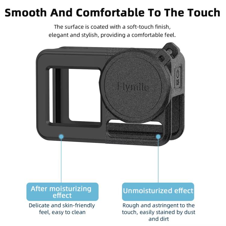 Funda de silicona Flymile para lentes de cámara deportiva, color azul para DJI Osmo Action 3 — imagen 4