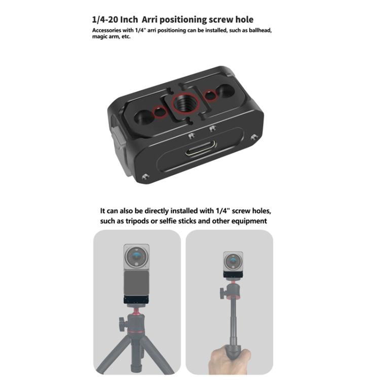 Base de carga magnética para cámara 2 con orificio de 1/4 de pulgada y Arri, especificación: solo base para DJI Osmo Action…