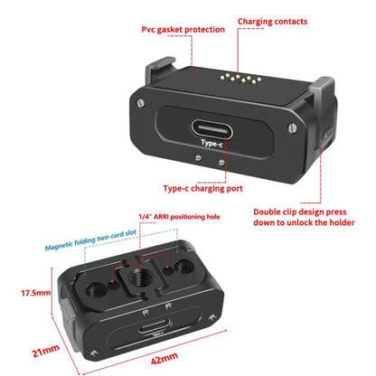 Base de carga magnética para cámara 2 con orificio de 1/4 de pulgada y Arri, especificación: juego B para DJI Osmo Action —…