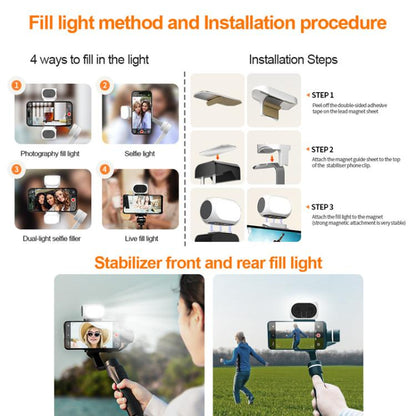 Juego de lámpara Luz de relleno para estabilizador de cardán de mano /Zhiyun, lámpara LED magnética para fotografía, luz de……