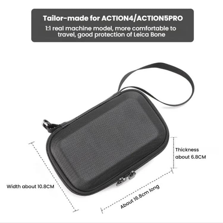 Bolsa de almacenamiento BKANO, bolso de mano para cámara deportiva para DJI Osmo Action 3 (negro) — imagen 4