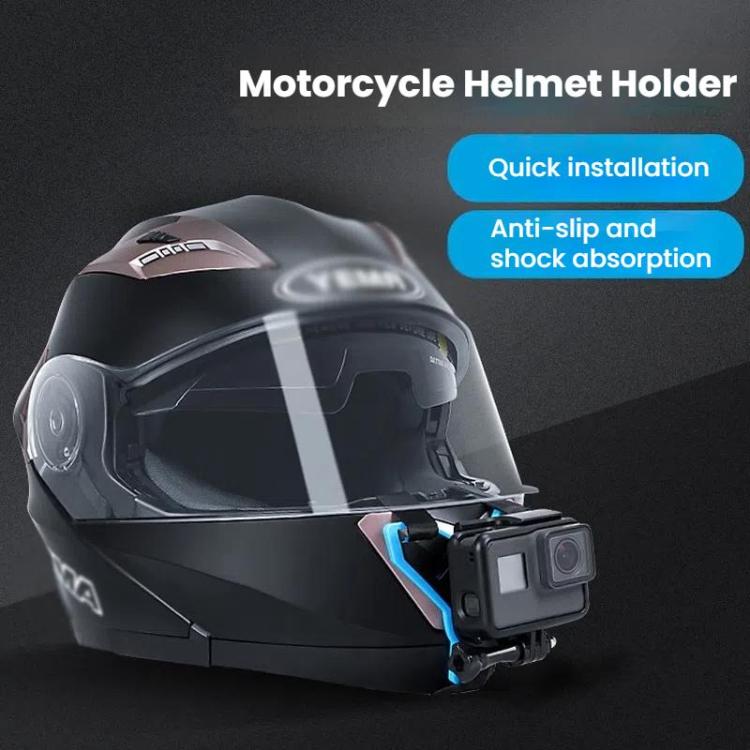 Soporte de montaje para barbilla de casco de motocicleta para cámara deportiva TELESIN para GoPro HERO Serie / / Insta360. E…