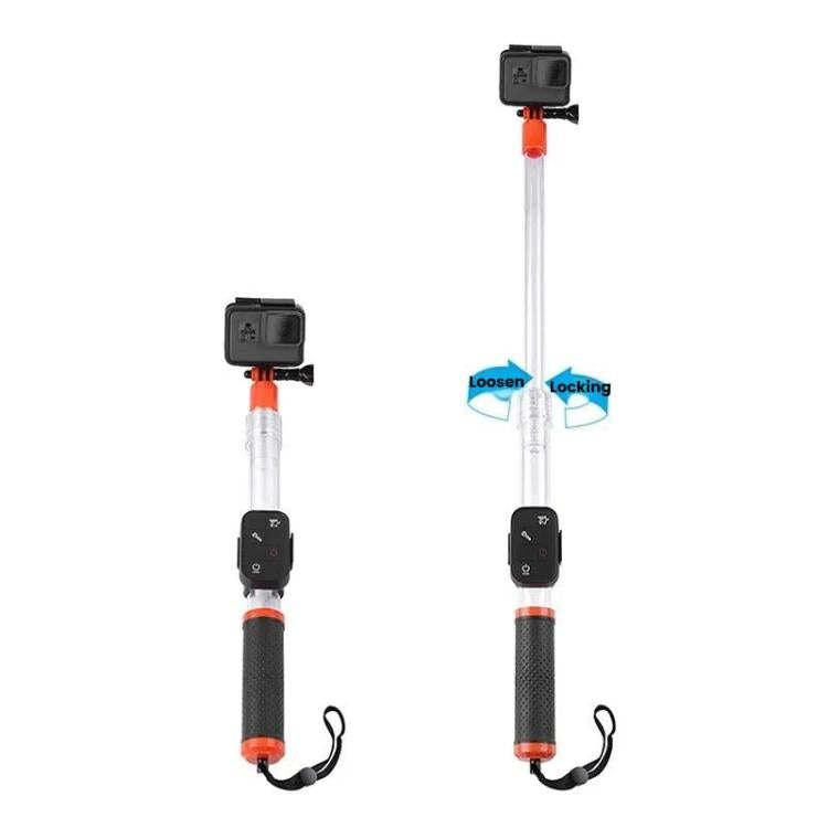 Palo selfie impermeable TELESIN para GoPro HERO Serie, Serie y otras cámaras deportivas para DJI Osmo Action (transparente)…