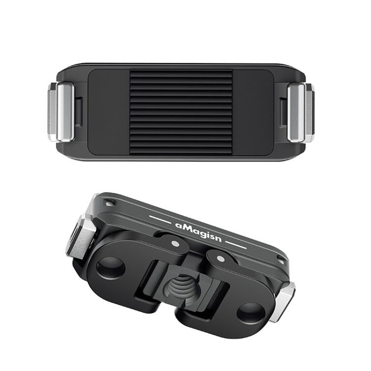 Adaptador de interfaz dual de montaje rápido magnético de metal aMagisn para DJI Osmo Action 5 (negro) — imagen 9