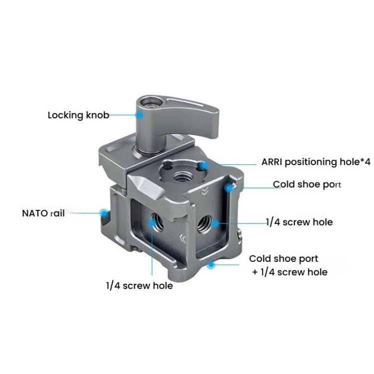 Adaptador de zapata fría con abrazadera NATO de liberación rápida XILETU para estabilizador de la serie Ronin para DJI RSC 2…