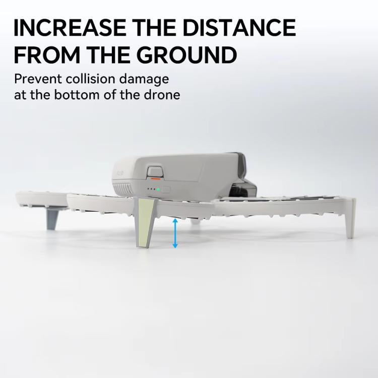 Soporte de refuerzo luminoso, plegable y desmontable, resistente a caídas y arañazos, 1 par de trípodes + adhesivo para DJI……