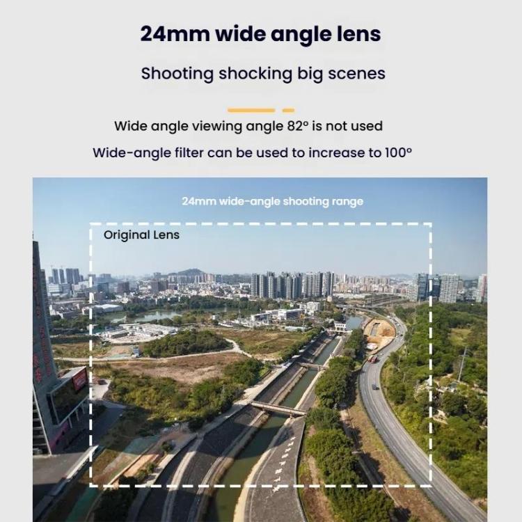 Filtro gran angular de 24 mm y 100 grados para DJI Flip (gran angular + marco de aluminio) — imagen 5