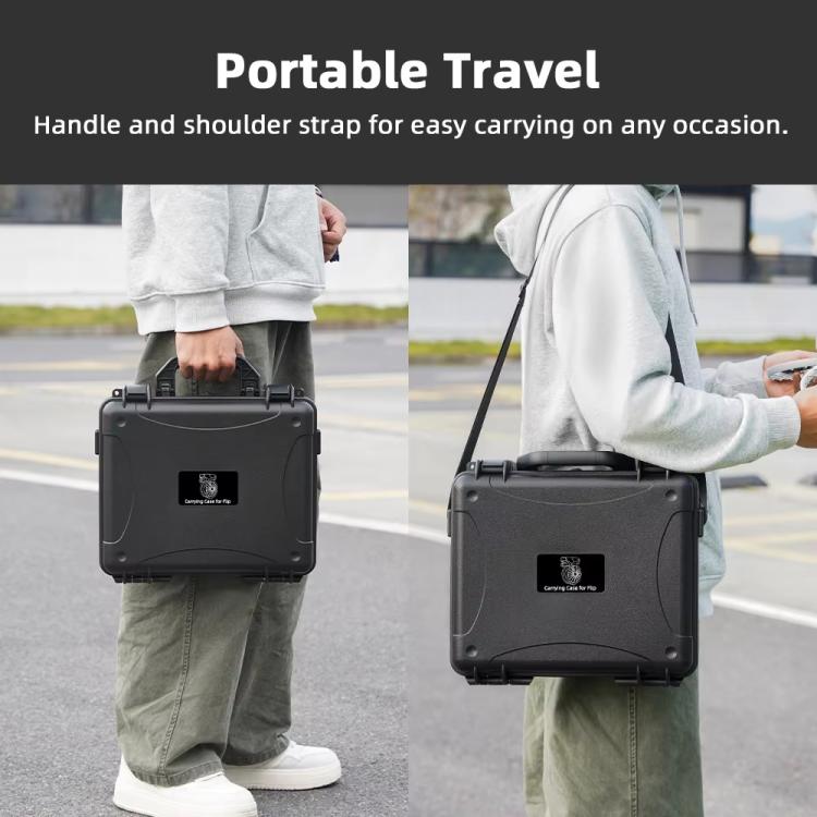 Estuche impermeable a prueba de explosiones, bolso bandolera para DJI Flip (negro) — imagen 10