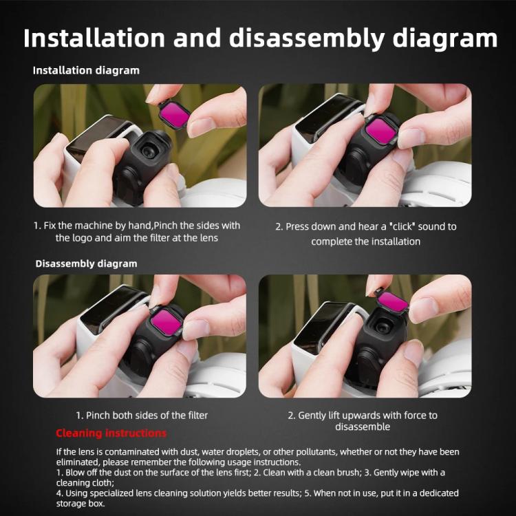 Filtros de lente BRDRC, accesorios de protección para lentes, estilo: ND8 para DJI Flip — imagen 10