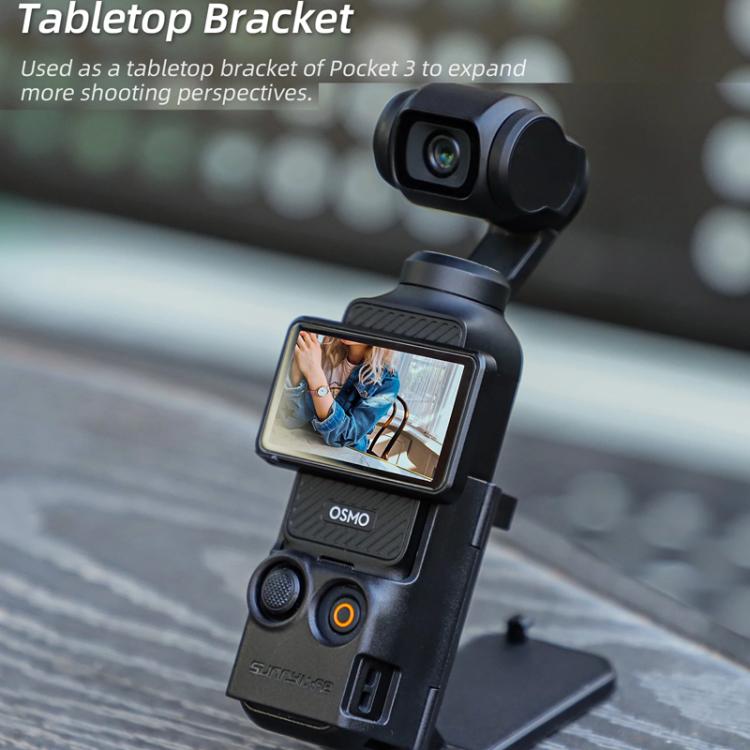 Base de soporte magnético ajustable con ángulo, accesorio multifuncional de escritorio para DJI Osmo Pocket 3 (negro) — imag…