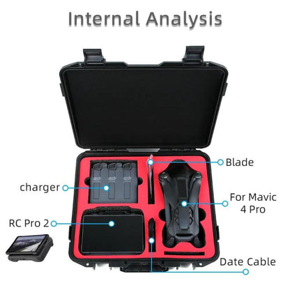 Estuche a prueba de explosiones con correa para el hombro para DJI Mavic 4 Pro (patrón blanco) — imagen 4