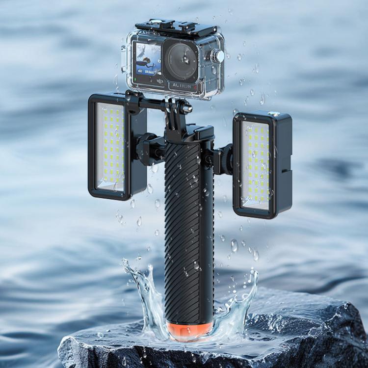Mango de buceo flotante antihundimiento con doble zapata fría para cámaras de acción (naranja) — imagen 2