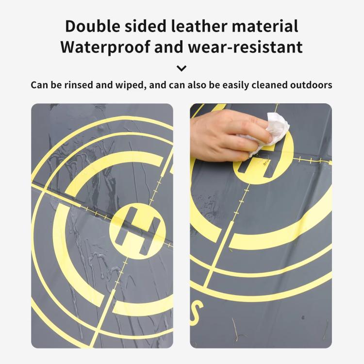 Plataforma de aterrizaje CQT Universal reflectante para drones, 55 cm, doble cara, impermeable, plegable, con clavijas de ti…