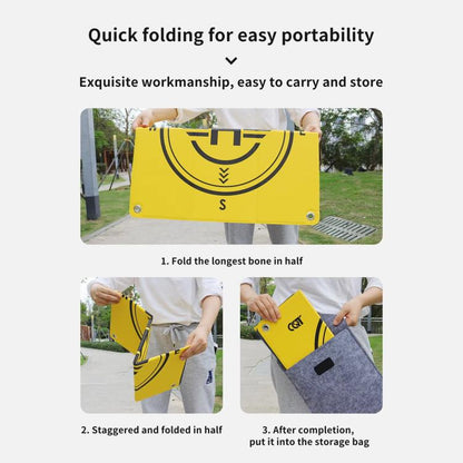 Plataforma de aterrizaje CQT Universal reflectante para drones, 55 cm, doble cara, impermeable, plegable, con clavijas de ti…
