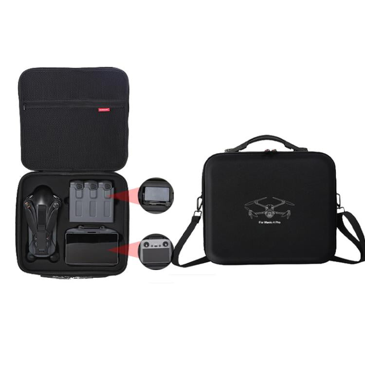 Estuche de transporte duradero de PU para DJI Mavic 4 Pro (negro)