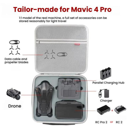 Estuche de transporte duradero de PU para DJI Mavic 4 Pro (negro) — imagen 3