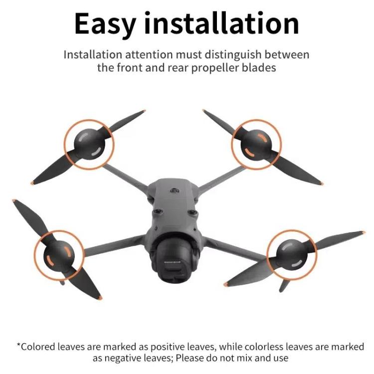 Hélices de repuesto RCSTQ de liberación rápida y bajo ruido para DJI Mavic 4 Pro (negro y naranja) — imagen 6