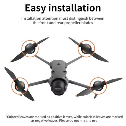 Hélices de repuesto RCSTQ de liberación rápida y bajo ruido para DJI Mavic 4 Pro (negro y naranja) — imagen 6