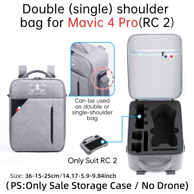Mochila y funda de EVA para DJI Mavic 4 Pro (gris) — imagen 2