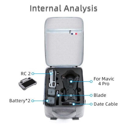 Mochila y funda de EVA para DJI Mavic 4 Pro (gris) — imagen 3