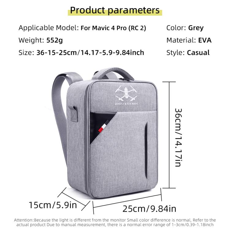 Mochila y funda de EVA para DJI Mavic 4 Pro (gris) — imagen 8