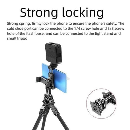 Soporte para teleprompter con dos soportes para teléfono y base Arca-Swiss, compatible con estabilizadores para transmisión……