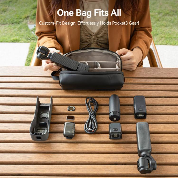 Estuche de transporte portátil Universal TELESIN para DJI Osmo Pocket 3 (negro) — imagen 4