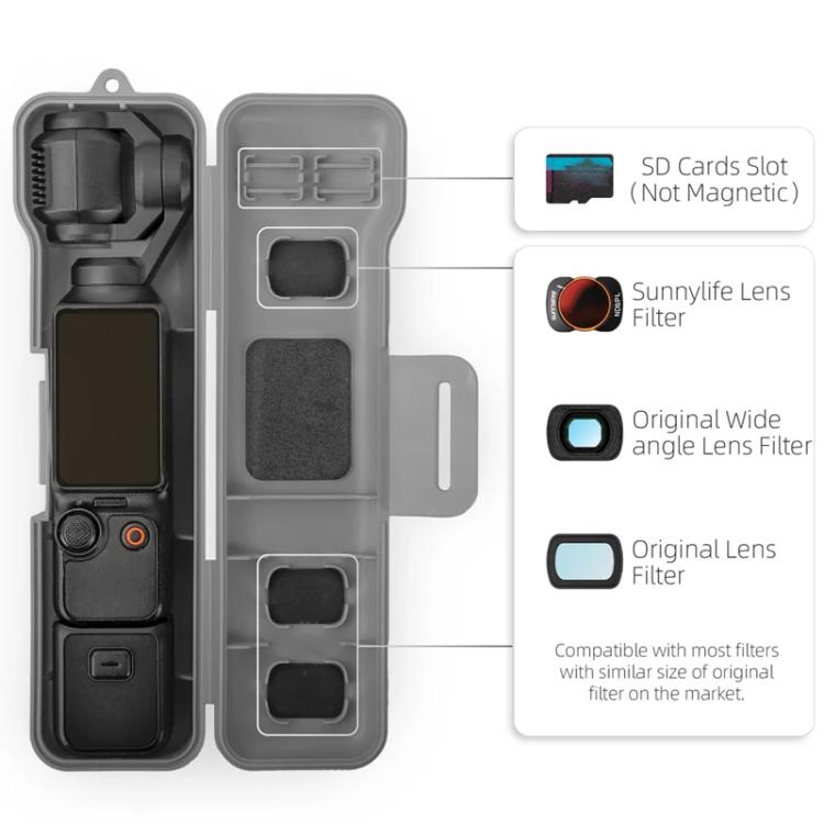 Estuche protector a prueba de golpes, con capacidad para guardar accesorios de filtro para DJI Osmo Pocket 3 (rosa) — imagen…
