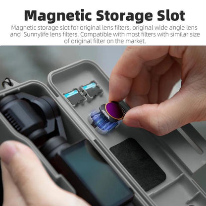 Estuche protector a prueba de golpes, con capacidad para guardar accesorios de filtro para DJI Osmo Pocket 3 (gris) — imagen…