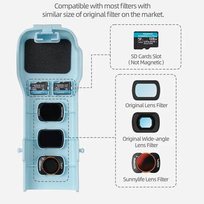Funda protectora, carcasa de filtro, almacenamiento, tapa superior, estuche protector para DJI Osmo Pocket 3 (amarillo) — im…