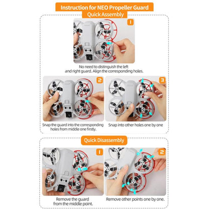 Cubierta protectora para pala de paleta Sunnylife NE-KC863 con anillo anticolisión para DJI Neo (rojo) — imagen 8