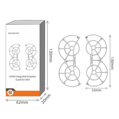 Cubierta protectora para pala de paleta Sunnylife NE-KC863 con anillo anticolisión para DJI Neo (gris) — imagen 9