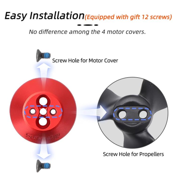 Cubierta antipolvo para motor de Sunnylife AT2-MD787, de aleación de aluminio para DJI Avata 2 (roja) — imagen 8