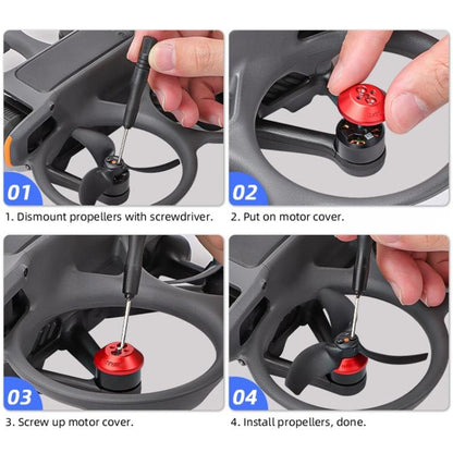Cubierta antipolvo para motor de Sunnylife AT2-MD787, de aleación de aluminio para DJI Avata 2 (roja) — imagen 9