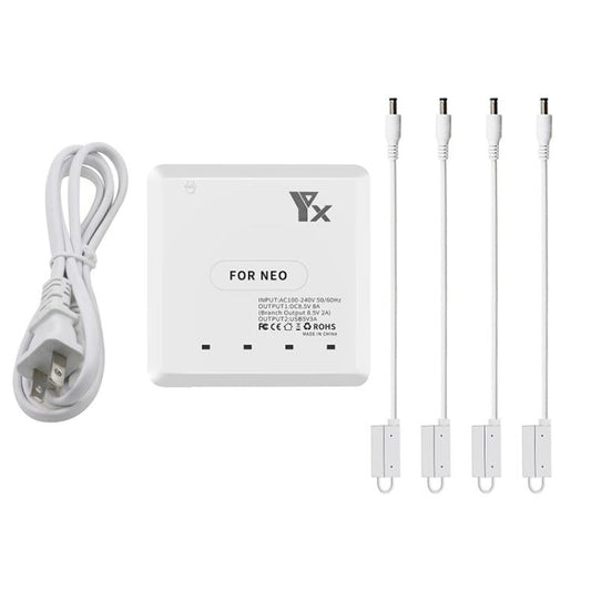 Batería de 6 Cargador de puertos, concentrador de carga con enchufe estadounidense para DJI Neo