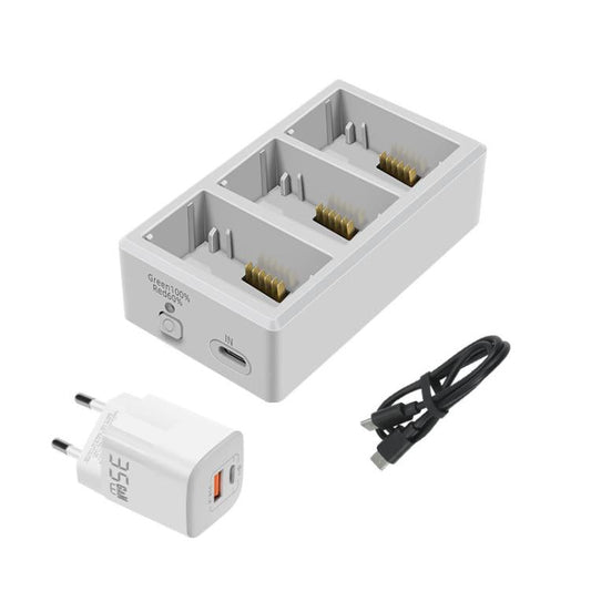 Batería Cargador de triple YX, enchufe europeo) para DJI Mini 4 Pro / Mini 3 Pro para DJI DJI Mini 4 Pro, DJI Mini 3 Pro