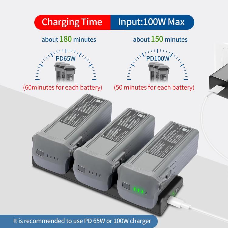 Batería Cargador de YX de 3 vías, accesorios para drones Butler para DJI Air 3S — imagen 4