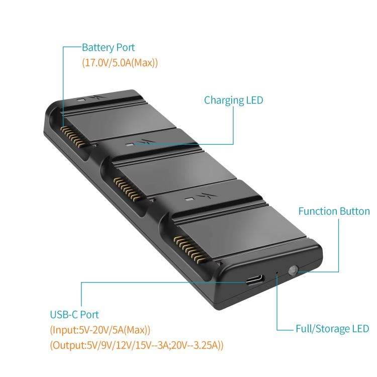 Batería Cargador de YX de 3 vías, accesorios para drones Butler para DJI Air 3S — imagen 7