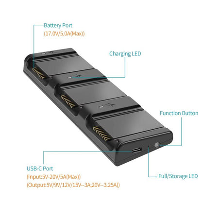 Batería Cargador de YX de 3 vías, accesorios para drones Butler para DJI Air 3S — imagen 7