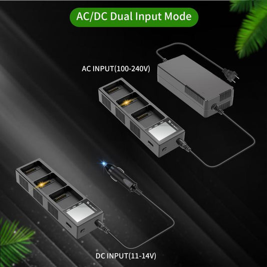 Batería Cargador y descargador de 3 en 1, estación de carga inteligente con pantalla a color y enchufe británico para DJI Ma…