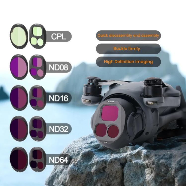 Filtro de lente RCSTQ, estilo: CPL para DJI Mavic 4 Pro — imagen 2
