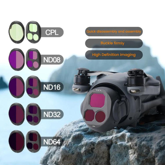 Filtro de lente RCSTQ, estilo: CPL+ND16/PL+ND32/PL para DJI Mavic 4 Pro — imagen 2