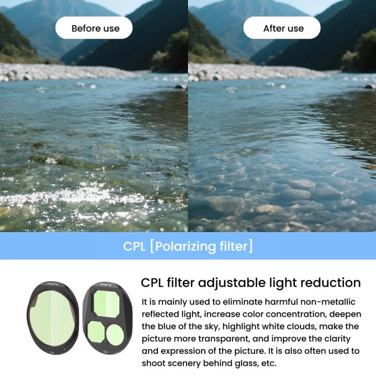 Filtro de lente RCSTQ, estilo: ND8/PL para DJI Mavic 4 Pro — imagen 3