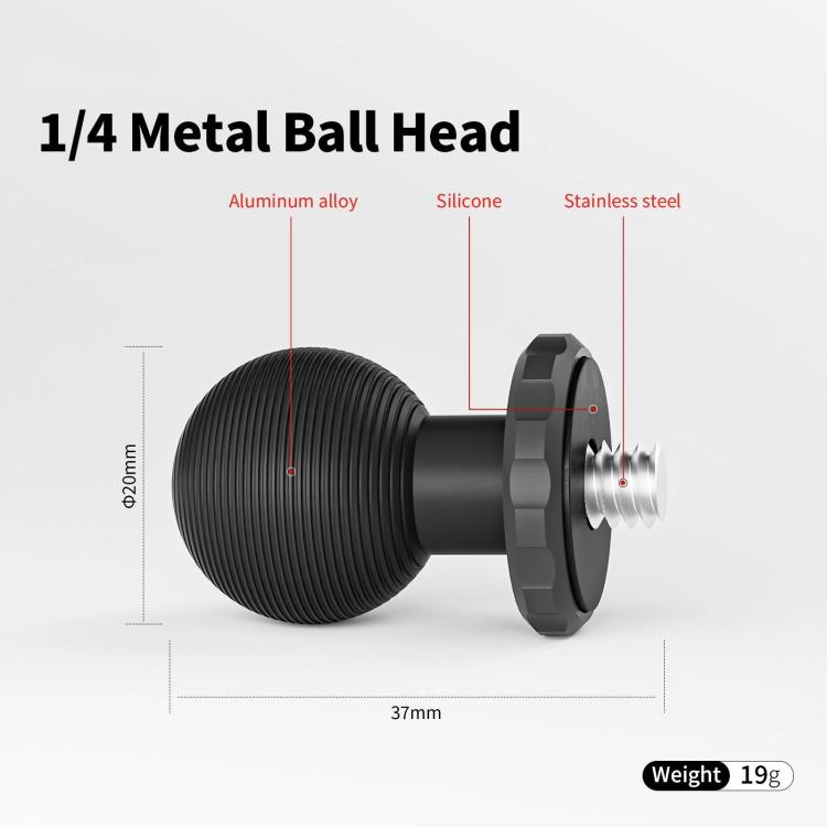 Base adhesiva con abrazadera de brazo metálico aMagisn con rótula de 1/4 de pulgada para cámaras Insta360, y GoPro (negra) —…