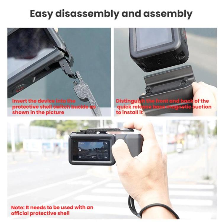 Empuñadura magnética para vlogs callejeros para DJI Osmo Action 5 (negra) — imagen 7