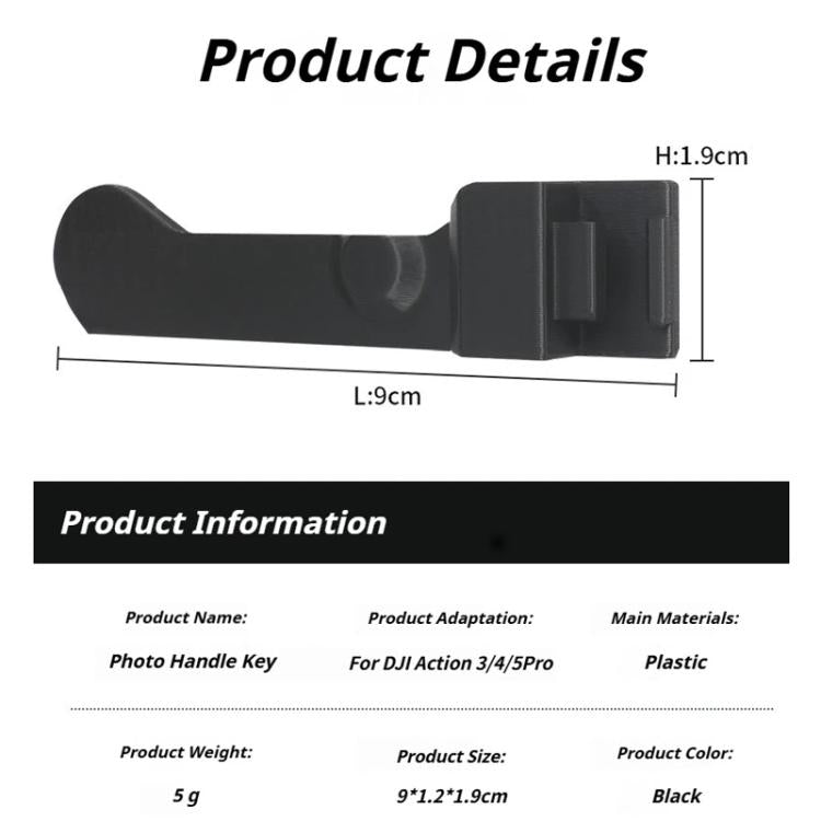 Empuñadura magnética para vlogs callejeros para DJI Osmo Action 5 (negra) — imagen 8