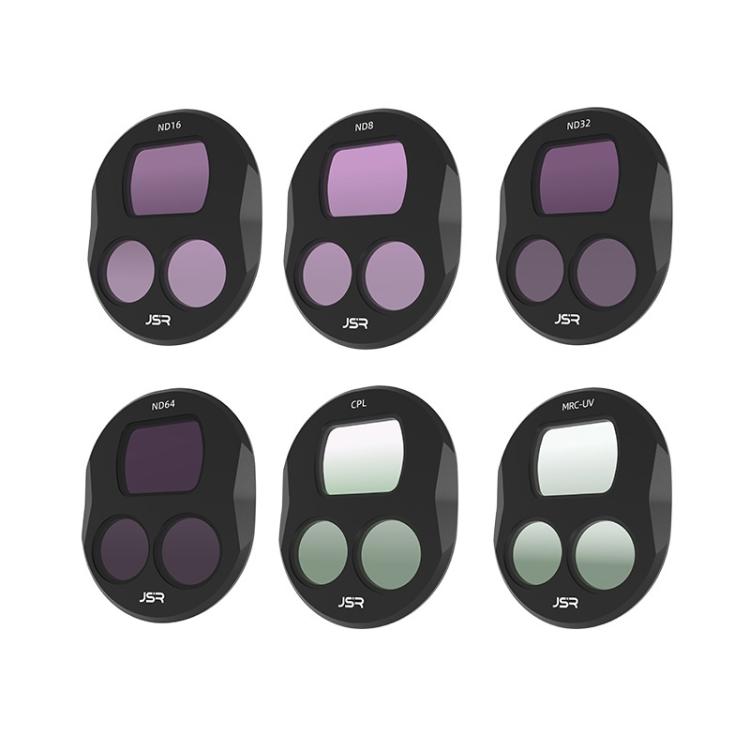 Lente Protector de con filtro JSR, estilo: UV+CPL+ND8+ND16+ND32+ND64 para DJI Mavic 4 Pro